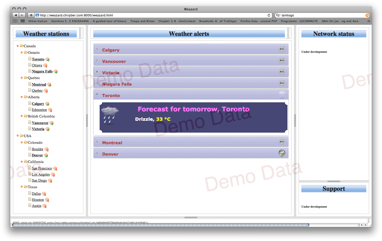 Weather Demo Screenshoot